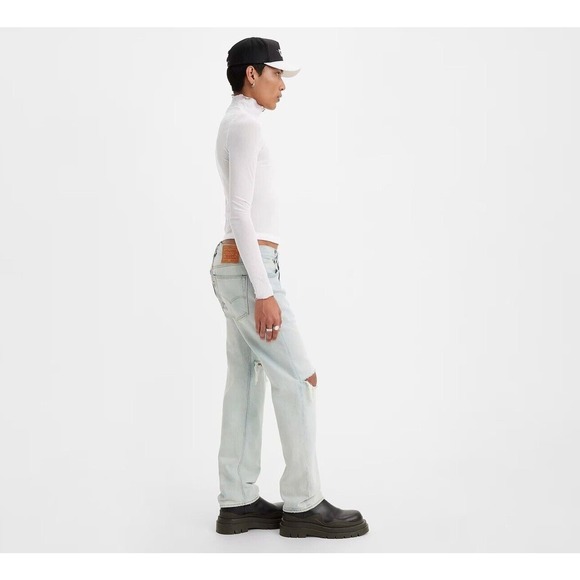 NEW Levi's Pride 501 '93 Straight Fit Button Fly Distressed Jeans Men’s 36/32 - Picture 5 of 8